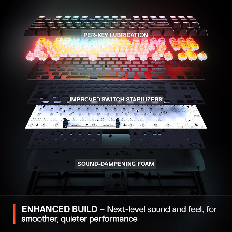 خرید کیبورد SteelSeries Apex Pro TKL نسل سه - سوییچ HyperMagnetic OmniPoint 3.0 - سفید